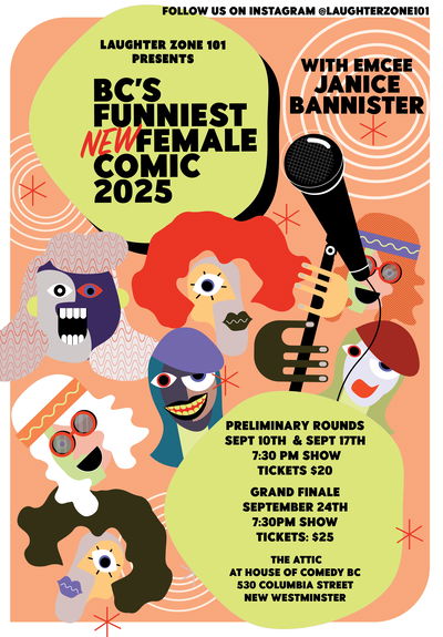 BC's Funniest New Female Comic 2025  Preliminary Round Week 2